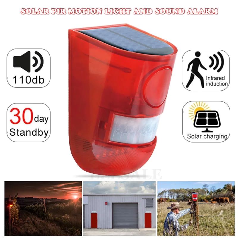 Solar Security Light - Lampu Alarm Tenaga Surya Tahan Air