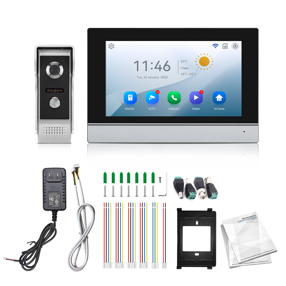 Home Security Honeywell - Layar IPS 7 Inci 2MP Tuya