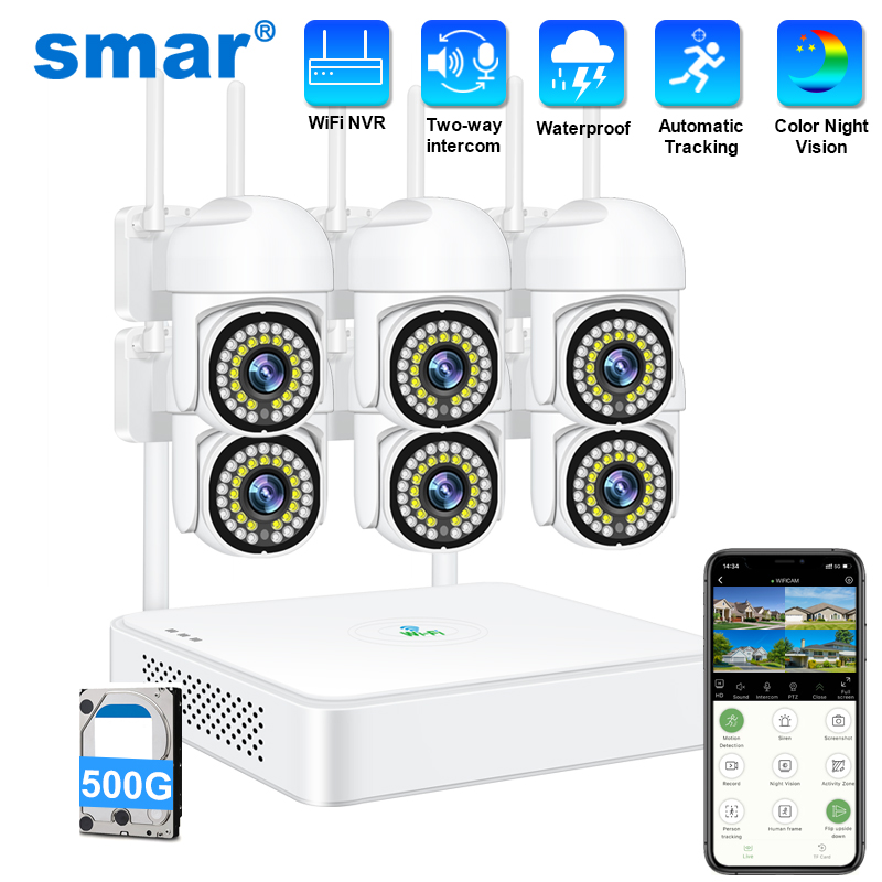 Home Security Panel - Sistem Kamera Keamanan CCTV Nirkabel Smar