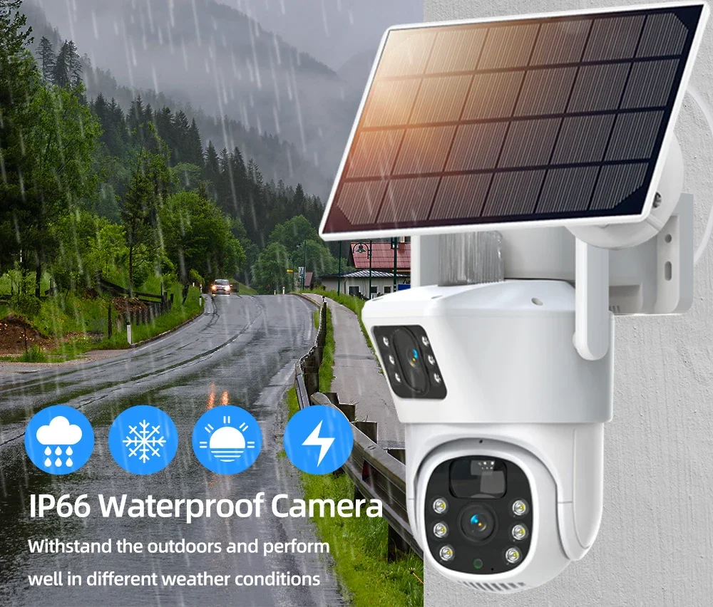 Kit Kamera CCTV tenaga surya W - Home Security Panel ulasan dan harga