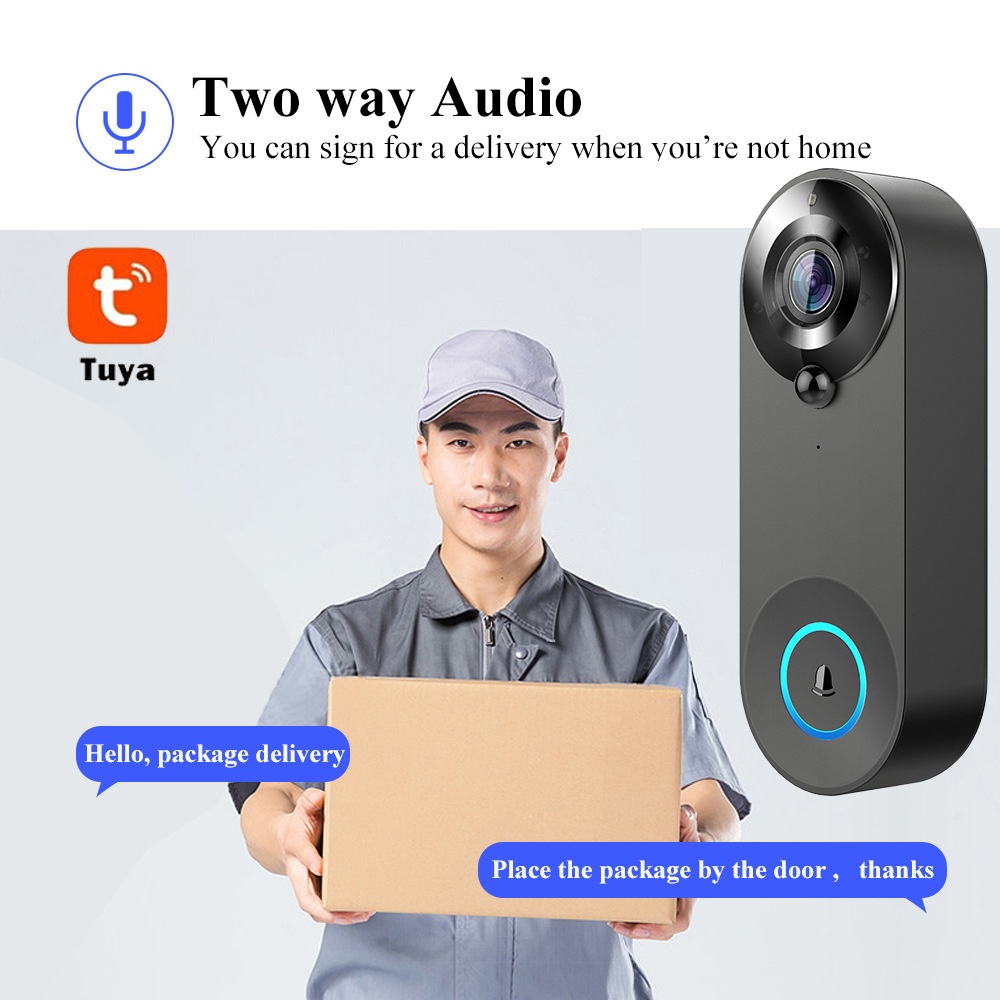 Tuya 1080P Bel Pintu WIFI Nirk - Home Security Honeywell ulasan dan harga