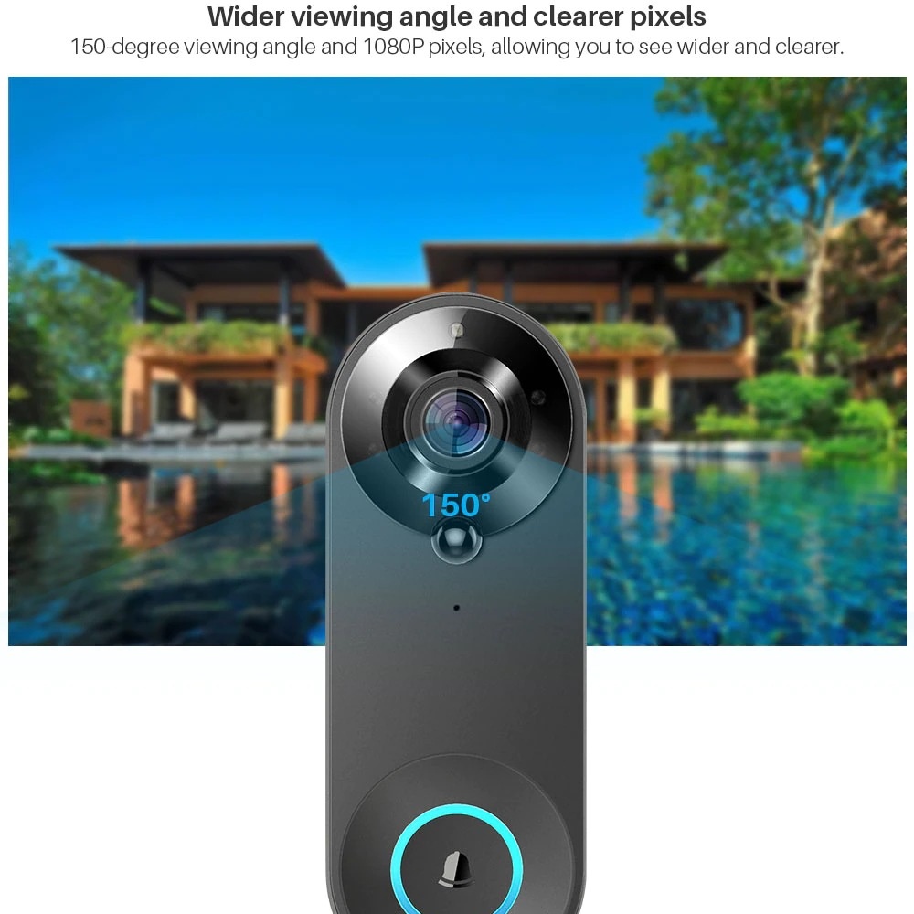 Tuya 1080P Bel Pintu WIFI Nirk - Home Security Honeywell ulasan dan harga