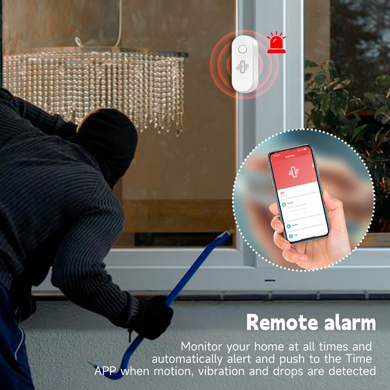 Tuya WiFi Detektor Getaran Kac - Window Alarm Sensor ulasan dan harga