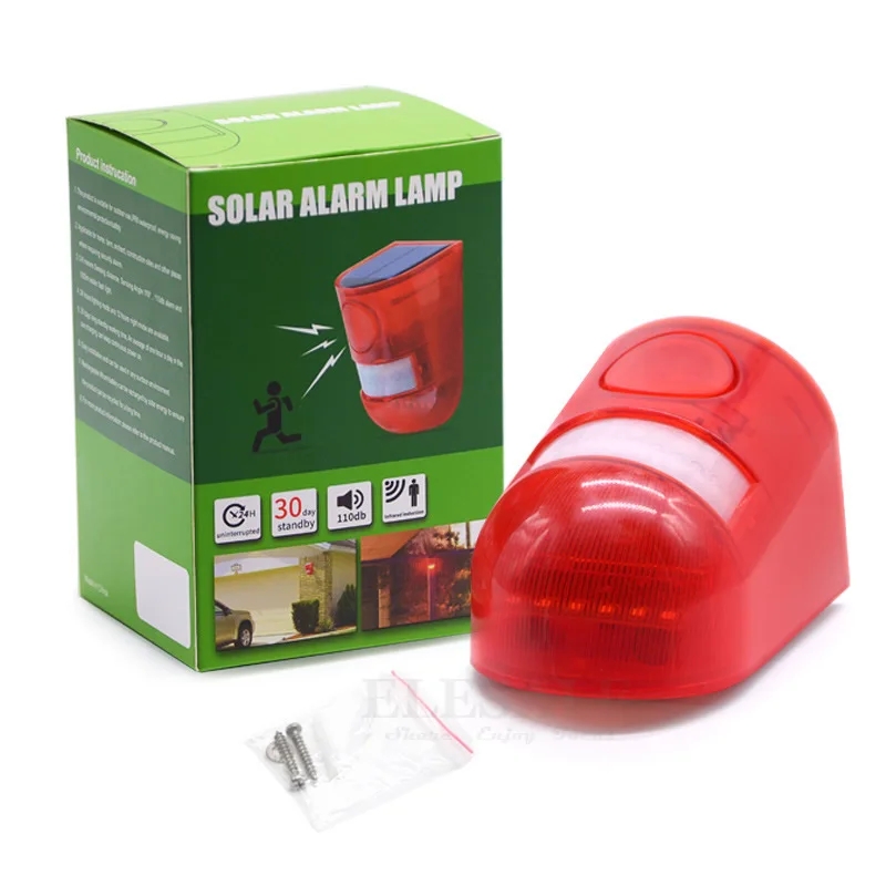 Lampu Alarm Tenaga Surya Tahan - Solar Security Light ulasan dan harga