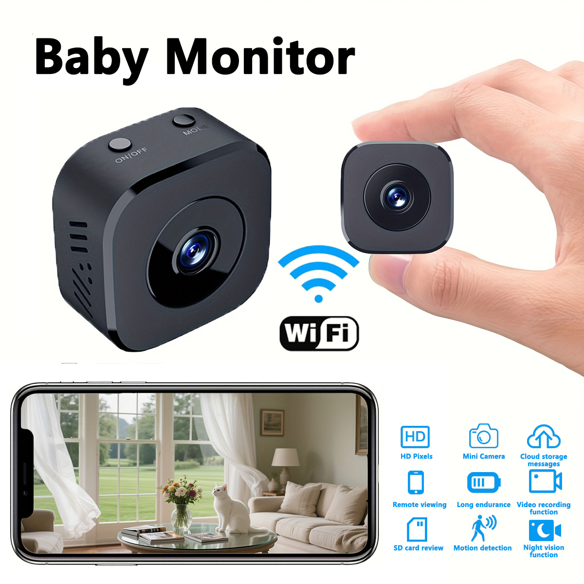 Kamera WiFi Mini HD 1080P Peng - Home Security Panel ulasan dan harga