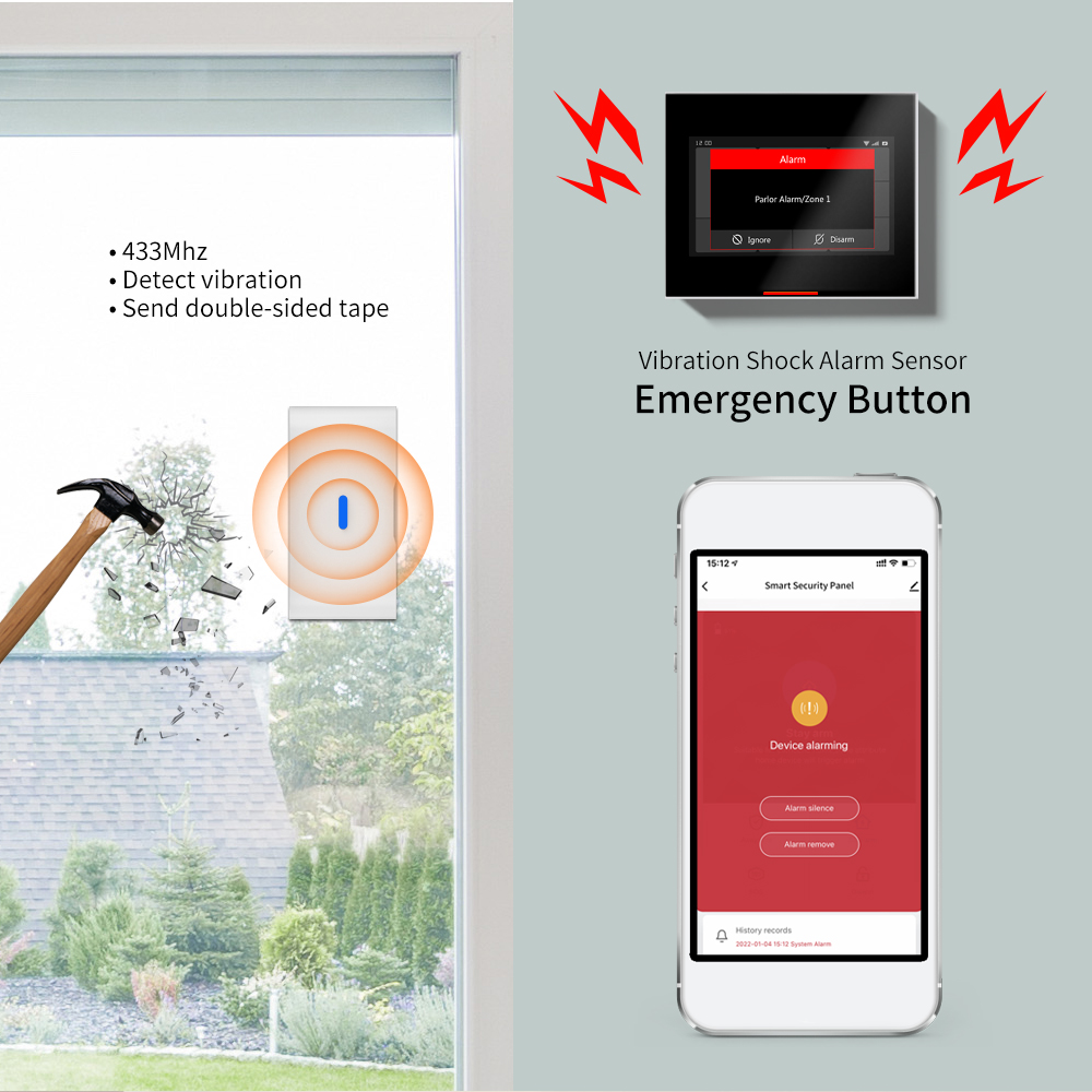 Sensor Getaran Pecah Kaca Nirk - Window Alarm Sensor ulasan dan harga