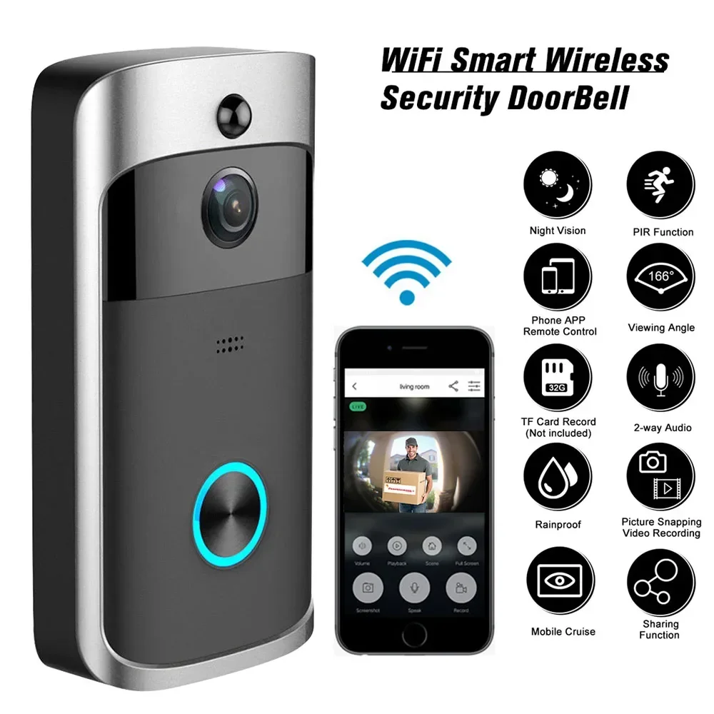 Kamera Bel Pintu Nirkabel WIFI - Home Security Honeywell ulasan dan harga