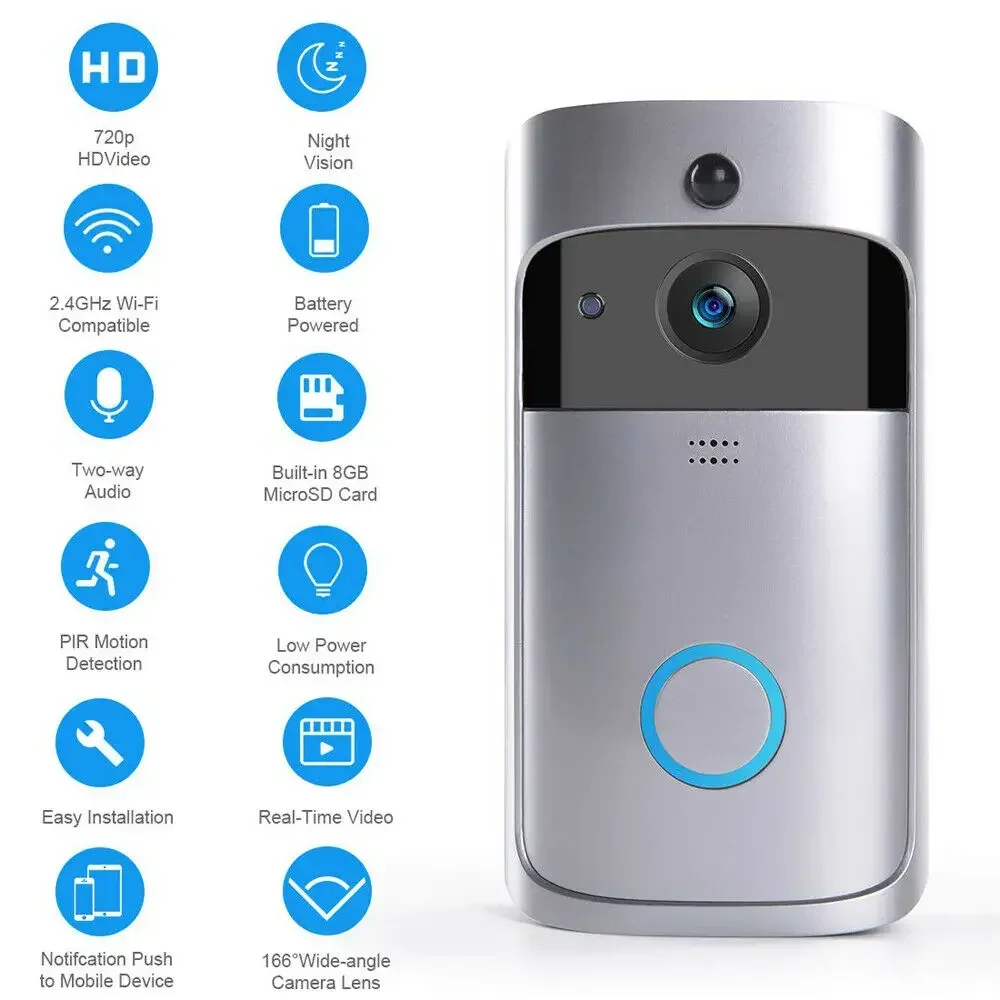 Kamera Bel Pintu Nirkabel WIFI - Home Security Honeywell ulasan dan harga