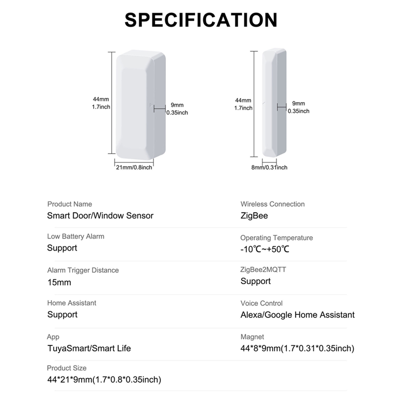 ABLG Tuya Zigbee Sensor Pintu  - Window Alarm Sensor ulasan dan harga