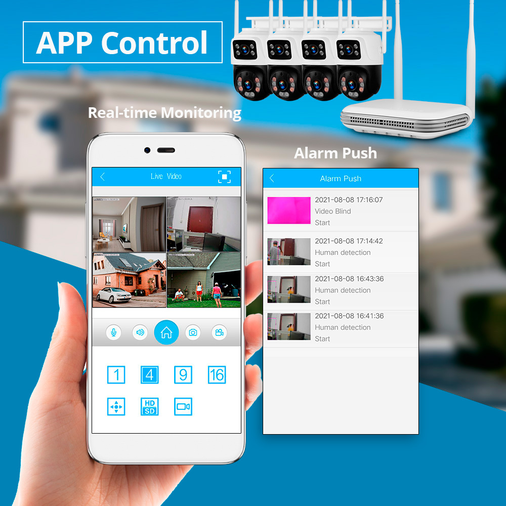 KERUI kamera IP WIFI keamanan  - Home Security Panel ulasan dan harga